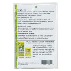 Pest Wizard Green Sticky Card Trap 4-Pack -Plant Seeds Sales PIT875 web2