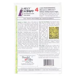 Pest Wizard Yellow Sticky Card Trap, Large 4-Pack -Plant Seeds Sales pit855 web2